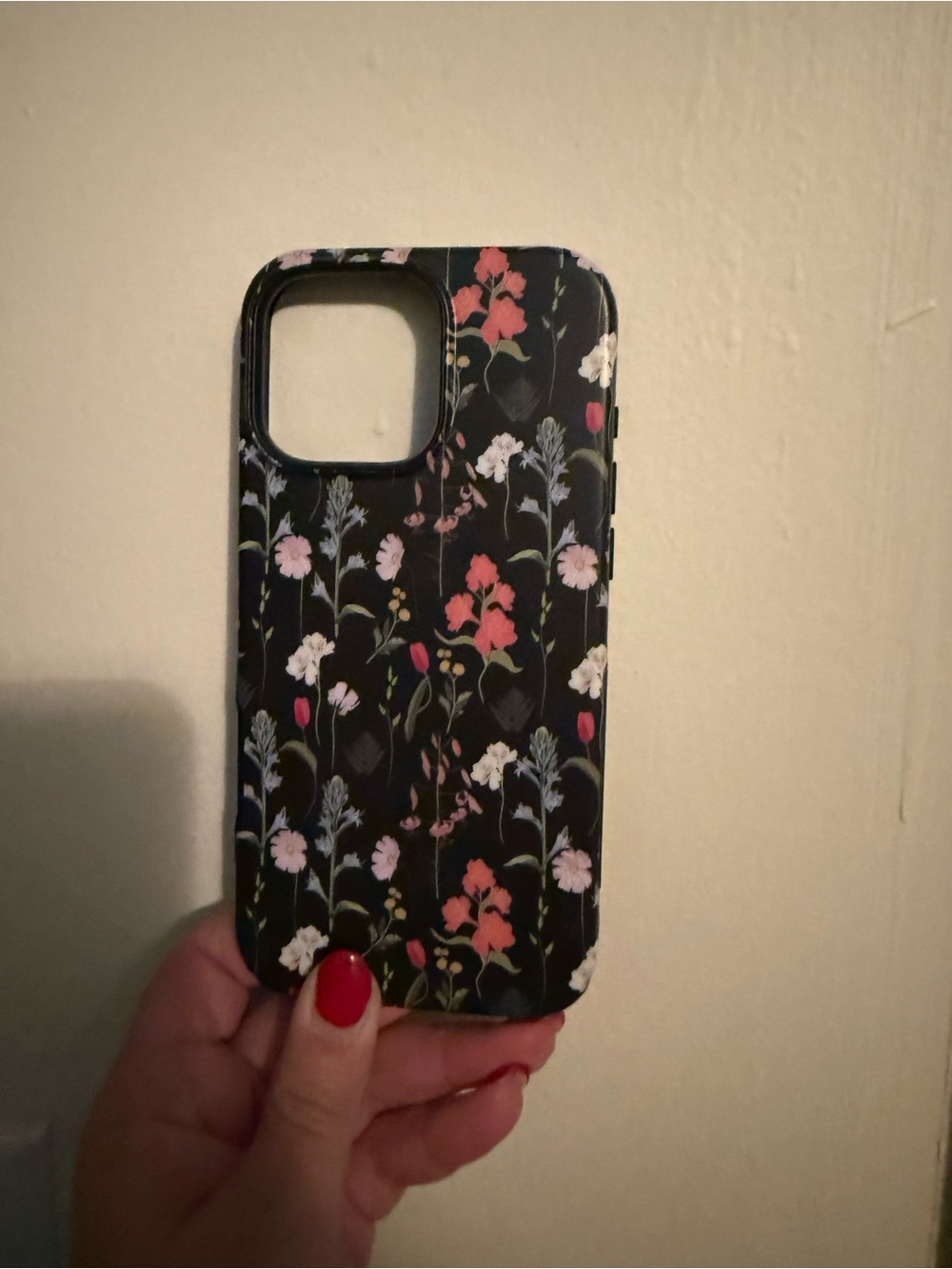 Floral Black Protective Phone Case - Stylish Garden Print